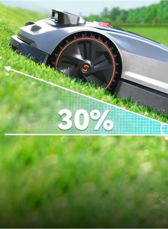 Lawn mowing robot designed for all lawn types