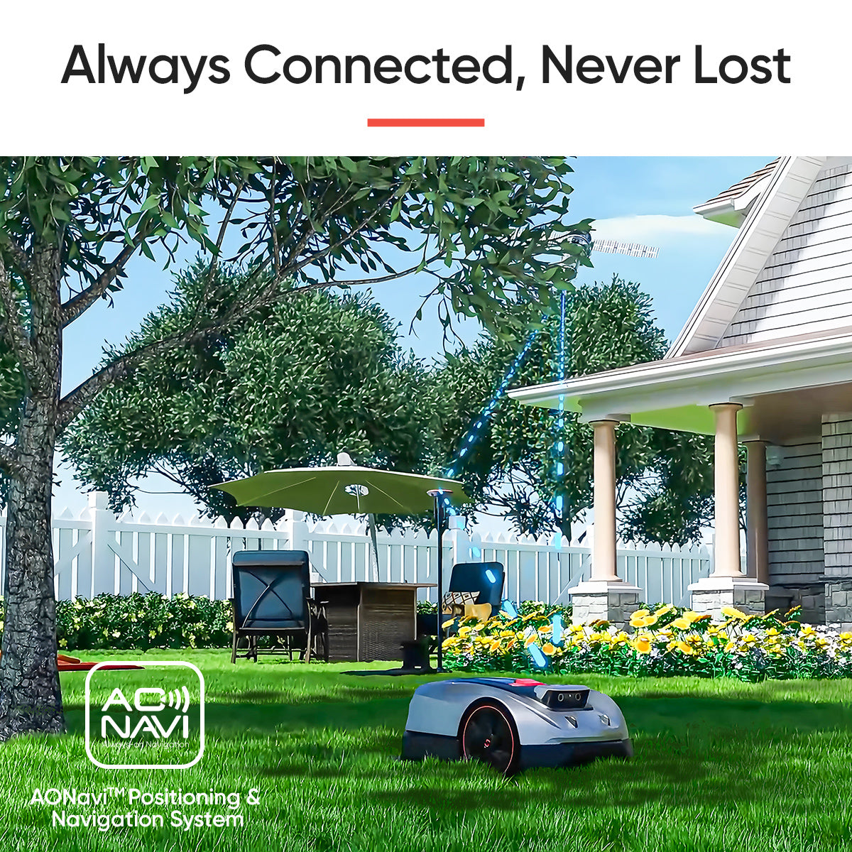 Robotic lawn mower designed for home gardens