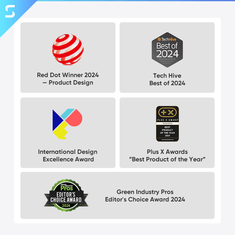 Sunseeker V3 robotic lawn mower has been awarded for innovation and excellence, recognized by leading industry organizations for its advanced automation and performance.