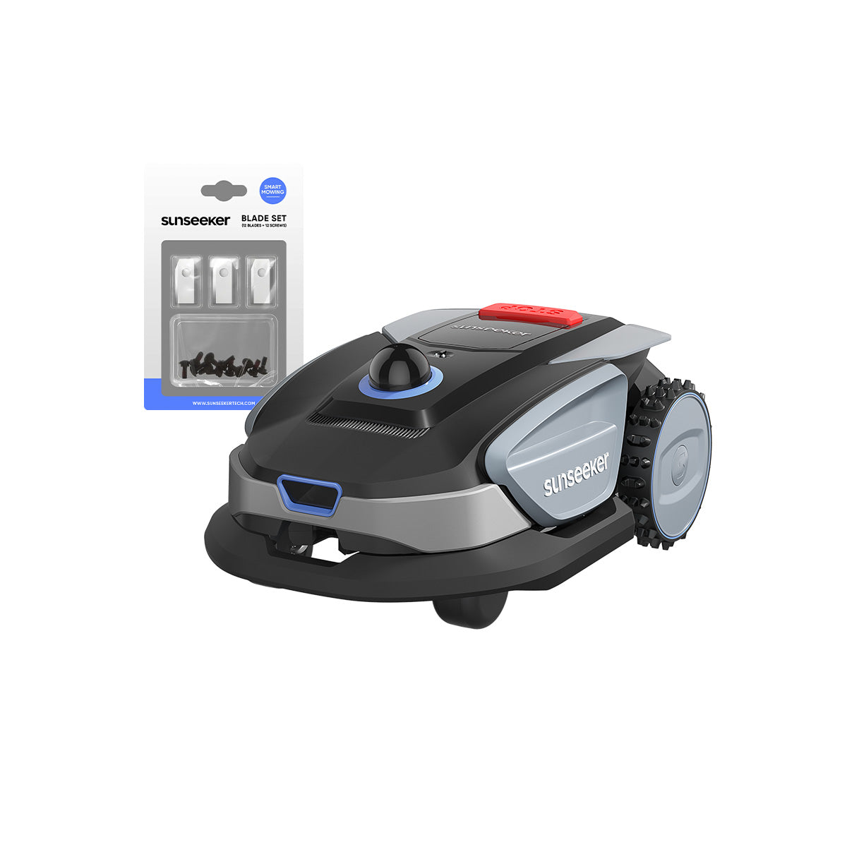 Sunseeker S4 Robot Mower + Blades Kit, Wire-Free Perimeter