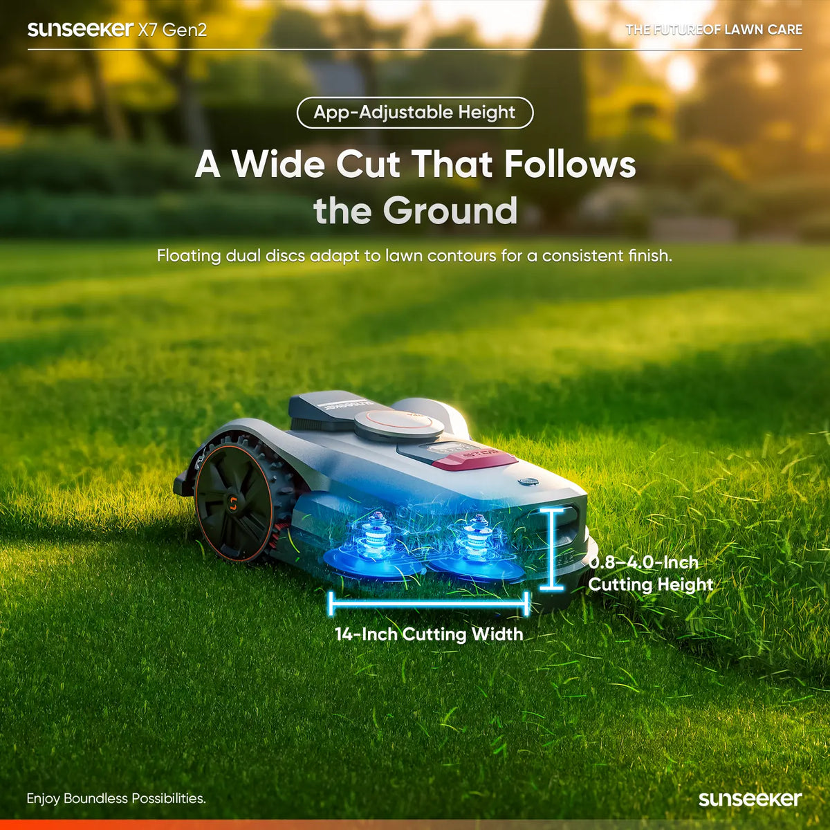 Sunseeker X7 Plus Gen 2 AWD Robot Lawn Mower
