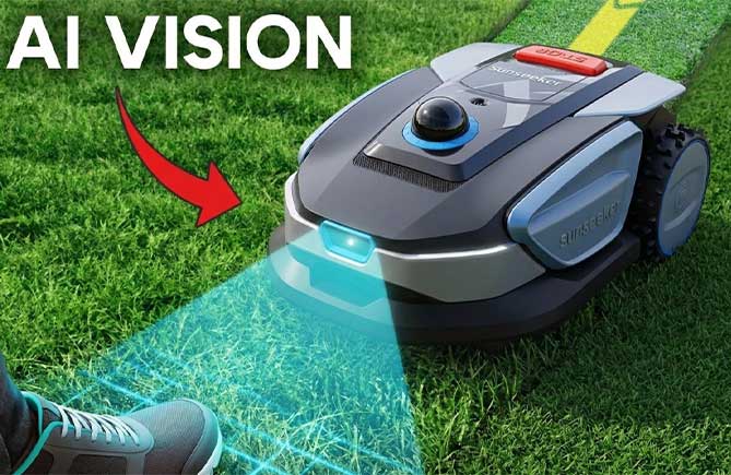 Sunseeker S4 Premium Bundle: Robot Mower with Garage & Blades Kit