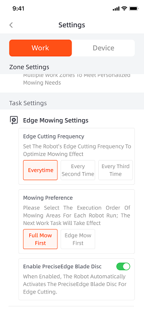 x7 gen2 app edge settings