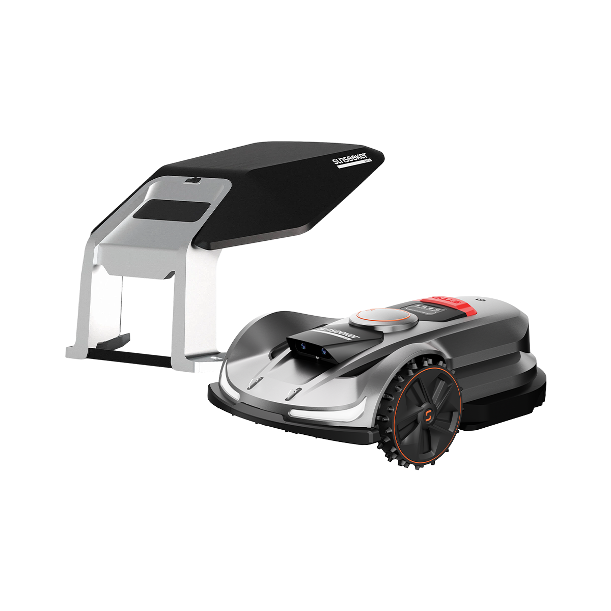 Sunseeker X7 Plus Wireless AI Robot Lawn Mower with Protective Garage Shelter
